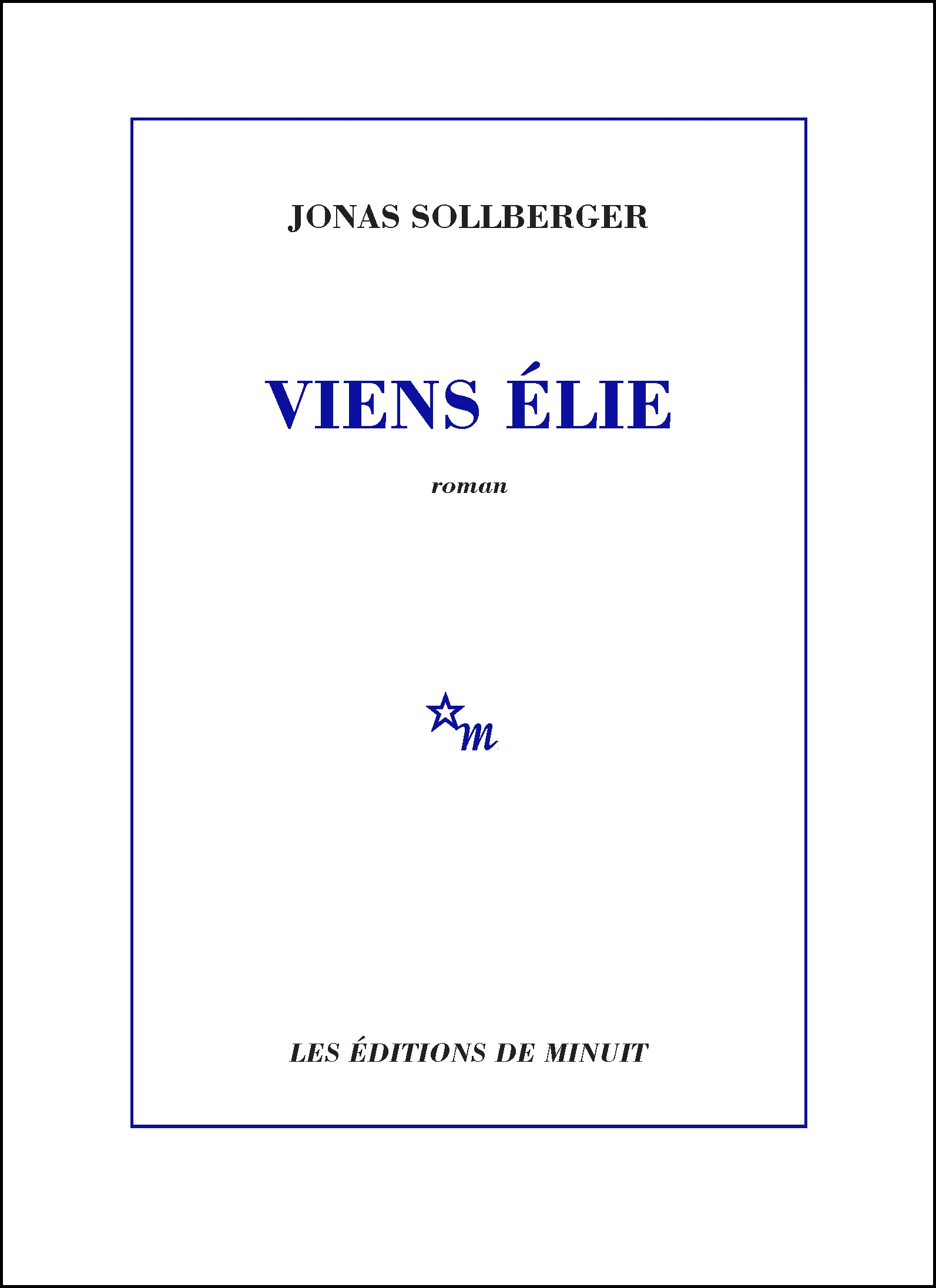 Couverture Jonas Sollberger Viens Elie